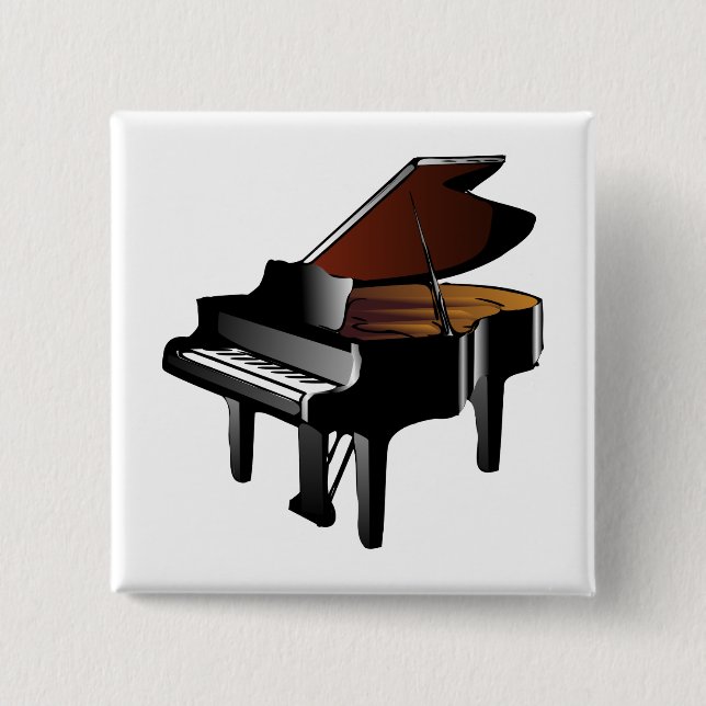 Piano 15 Cm Square Badge (Front)