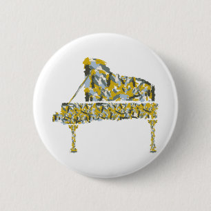 Piano abstract 6 cm round badge