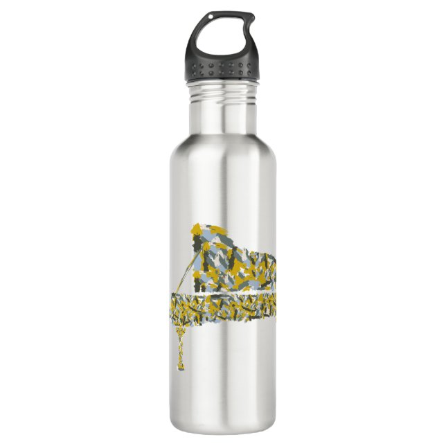 Piano abstract 710 ml water bottle (Front)
