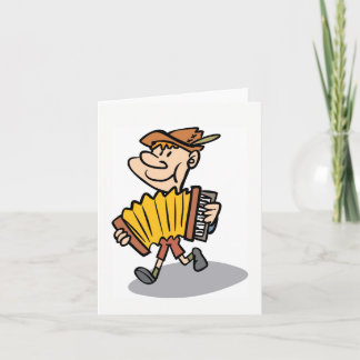 Piano Accordion Player notecard, musician card