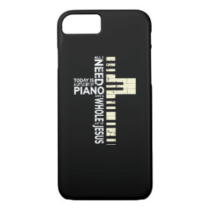 Piano All I Need is Music Jesus Christian Musician iPhone 8/7 Case