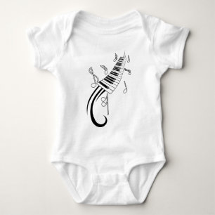 Piano and Music Notes Baby Bodysuit