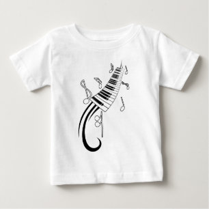 Piano and Music Notes Baby T-Shirt
