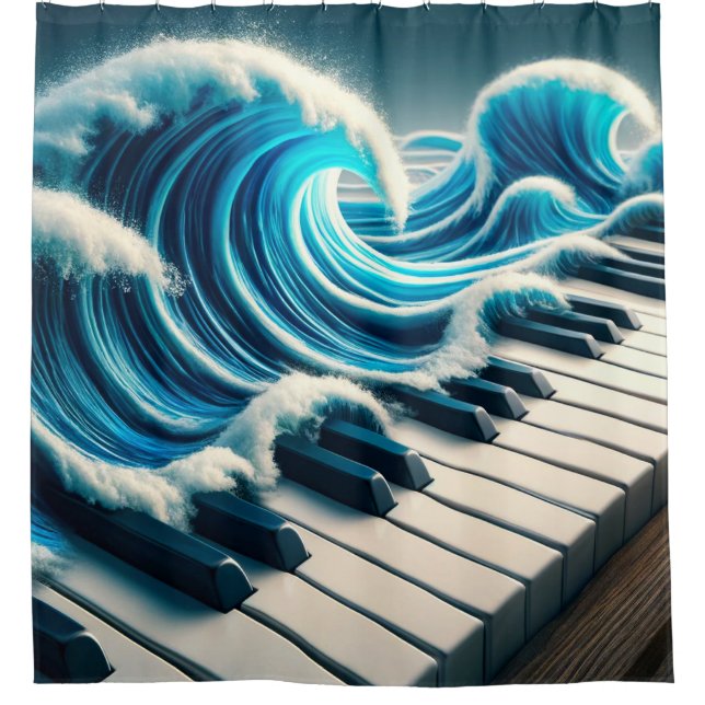 Piano Art Shower Curtain (Front)