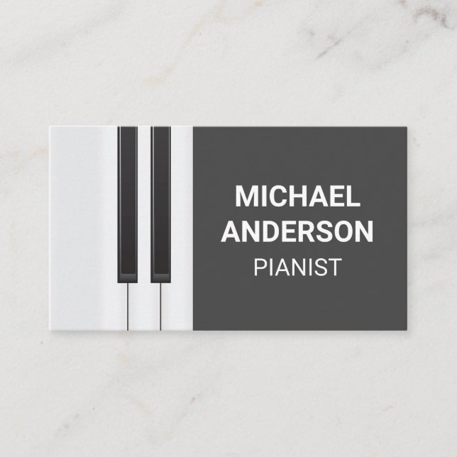 Piano Background | Musician Business Card (Front)
