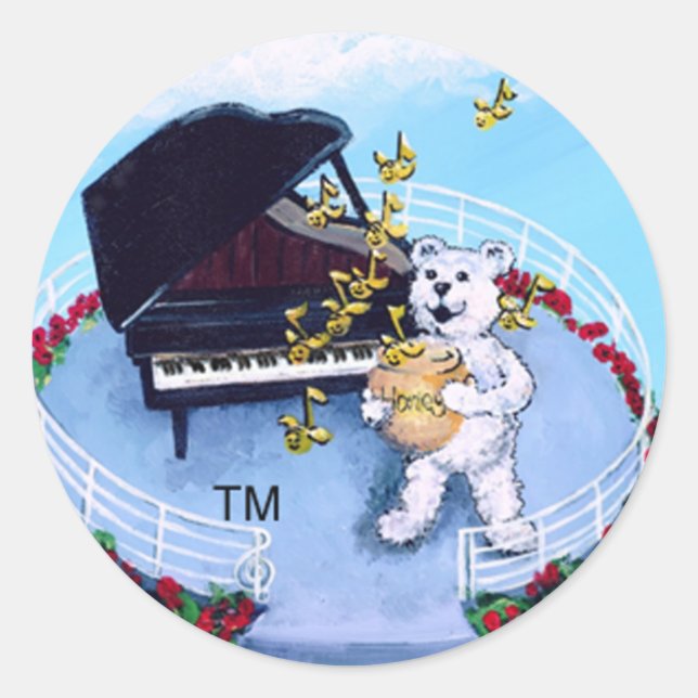 Piano  Bears Sticker (Front)