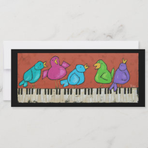 Piano Birds flat card