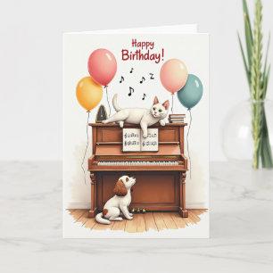 Piano Birthday Card