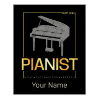 Piano Born To Be Pianist Musician Vintage Design