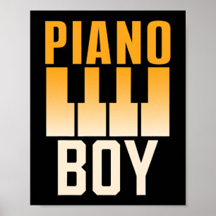 Piano Boy Instrument Player Pianist Musician Poster