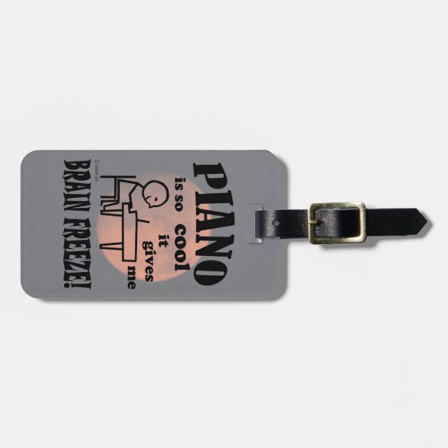 Piano, Brain Freeze Luggage Tag (Front Horizontal)