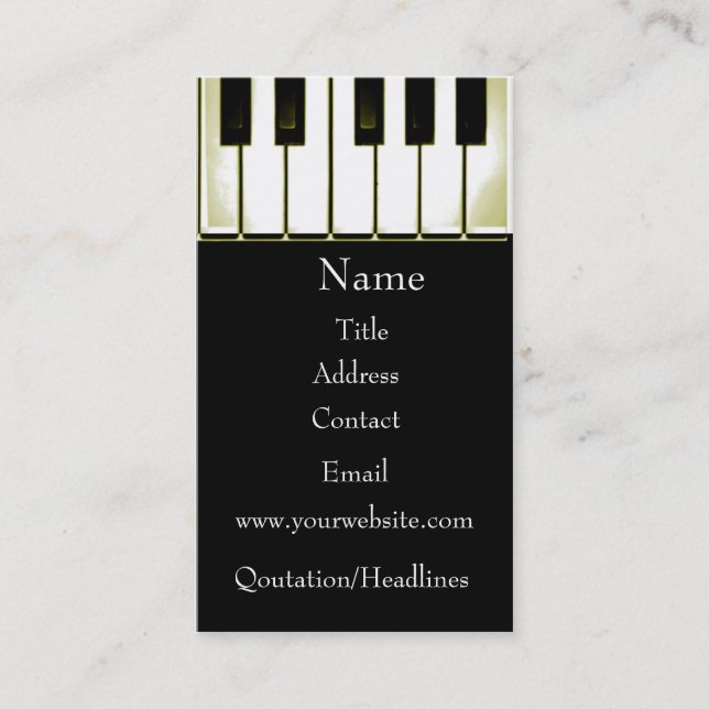 Piano Business Card (Front)