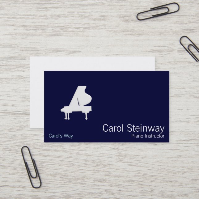 Piano Business Card (Front/Back In Situ)