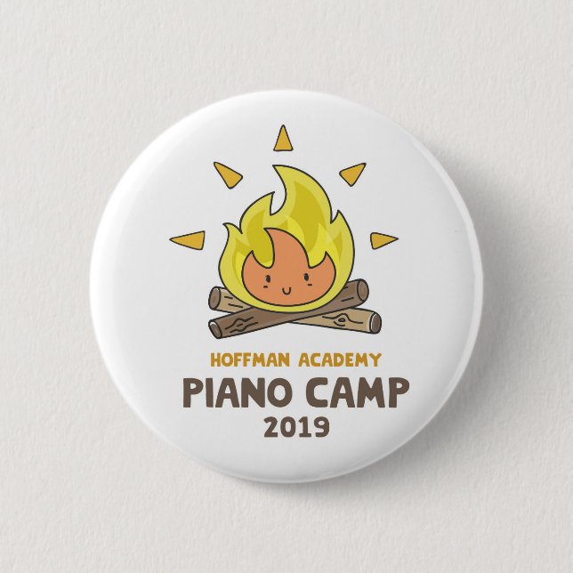 Piano Camp 6 Cm Round Badge (Front)