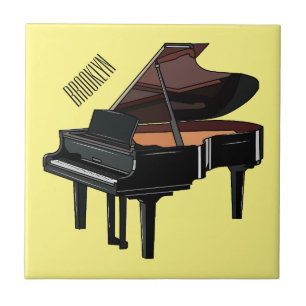 Piano cartoon illustration ceramic tile
