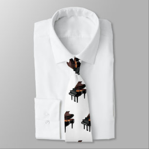 Piano cartoon illustration tie