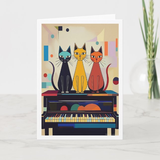 Piano Cats  Card (Front)
