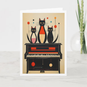 Piano Cats Card