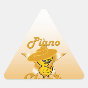 Piano Chick #10 Triangle Sticker