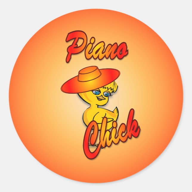 Piano Chick #5 Sticker (Front)