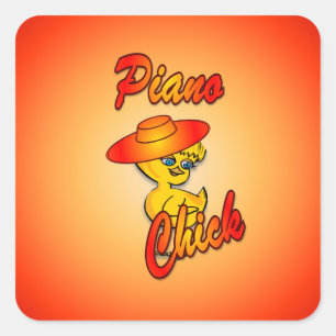 Piano Chick #5 Sticker