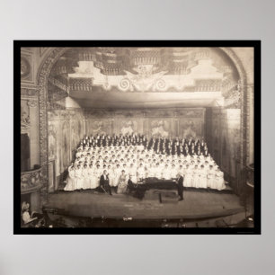 Piano Choir Milwaukee Photo 1906 Poster