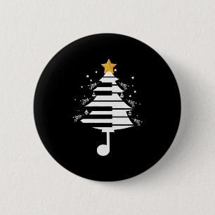 Piano Christmas Tree Pianist Music Musician Gift 6 Cm Round Badge