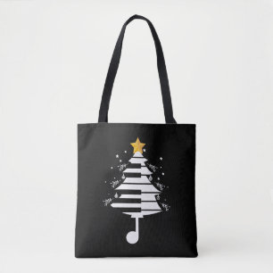 Piano Christmas Tree Pianist Music Musician Gift Tote Bag