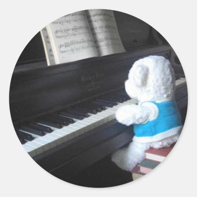 Piano Classic Round Sticker (Front)