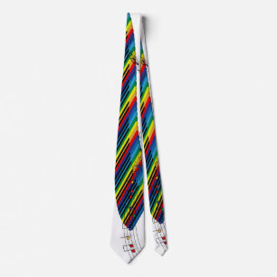 Piano colourful keyboard tie