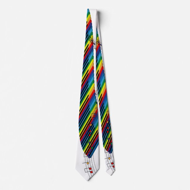 Piano colourful keyboard tie (Front)