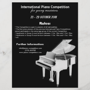 Piano Competition Flyer