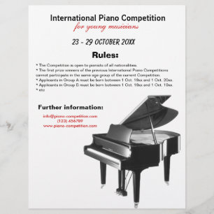 Piano Competition Flyer