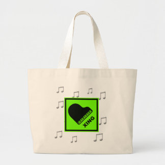 Piano Crossing Xing Traffic Sign Large Tote Bag