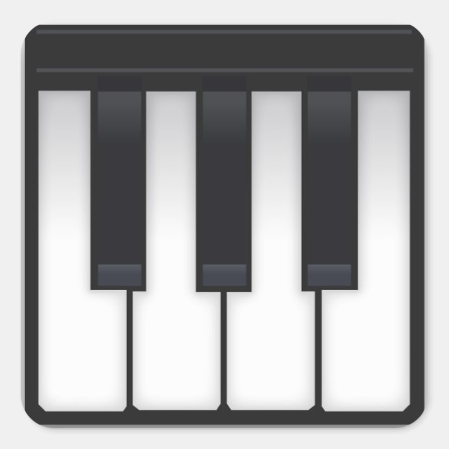 Piano Emoji Square Sticker (Front)