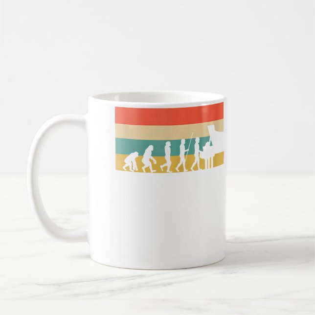 Piano Evolution Grand Piano Pianist Piano Player K Coffee Mug (Left)
