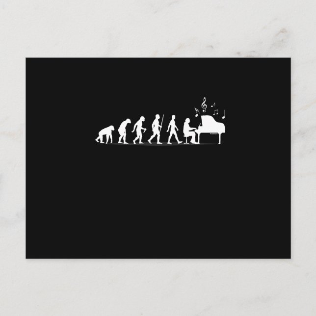 Piano Evolution Holiday Postcard (Front)