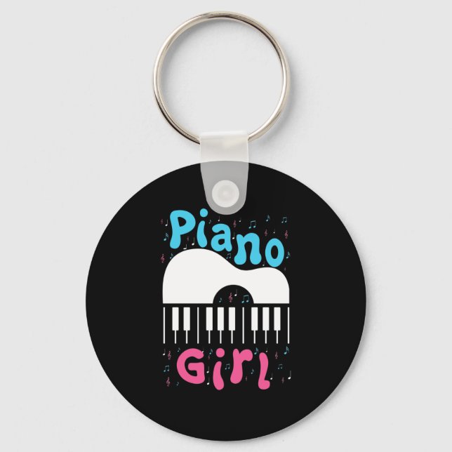 Piano Girl Key Ring (Front)