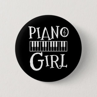 Piano Girl Keyboard Music Teacher 6 Cm Round Badge