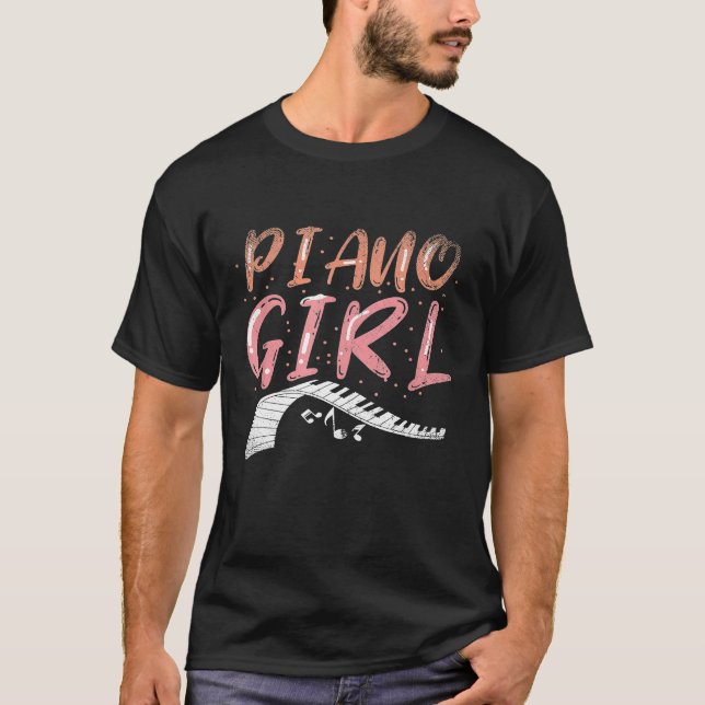 Piano Girl Musician Piano Player Women Gift Idea P T-Shirt (Front)