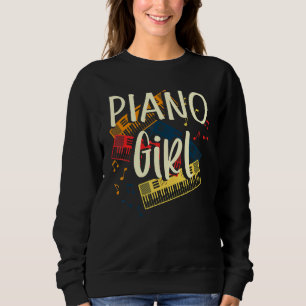 Piano Girl Pianist Sweatshirt