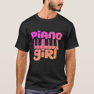 Piano Girl Shirt Funny Keyboard Pianist Gifts Musi