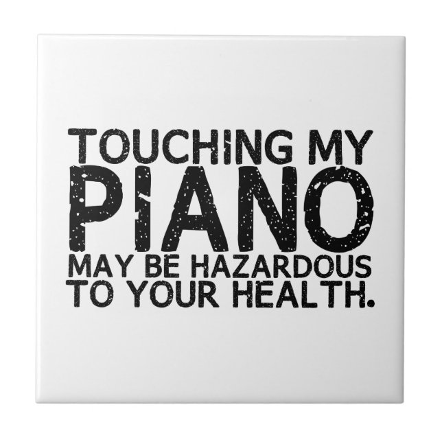 Piano Hazard Ceramic Tile (Front)