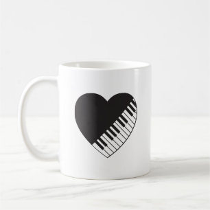 Piano Heart Coffee Mug