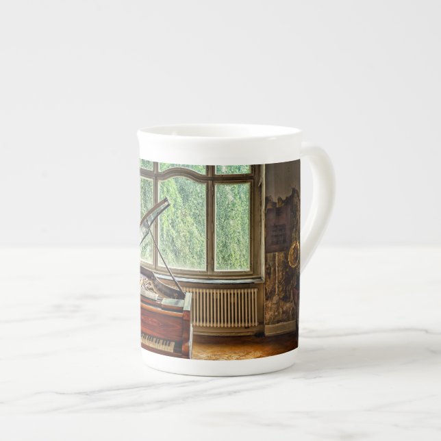Piano in the Villa Bone China Mug (Front Right)