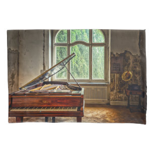 Piano in the Villa Pillowcase
