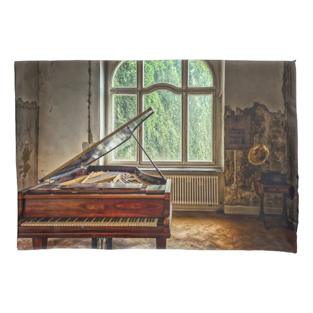 Piano in the Villa Pillowcase (Front)