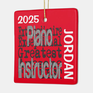 Piano Instructor Extraordinaire CUSTOM Ceramic Ornament