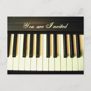 Piano Invitation_Postcard Invitation Postcard