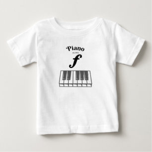 Piano Is My Forte Funny Piano keys Pianist Humor  Baby T-Shirt